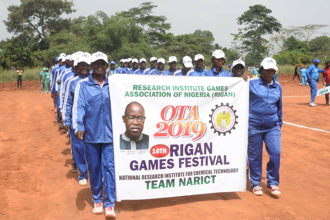 NBRRI PLAYED HOST TO THE 16TH RESEARCH INSTITUTE GAMES ASSOCIATION OF  NIGERIA (RIGAN) TAGGED “OTA 2019” - NBRRI